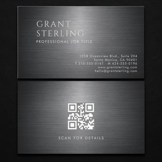 Luxury Metallic QR Code 名刺