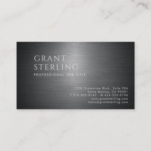 Luxury Metallic QR Code 名刺 (正面)