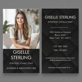 Luxury Minimal Black Professional Photo 名刺