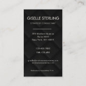 Luxury Minimal Black Professional Photo 名刺 (裏面)