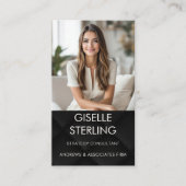 Luxury Minimal Black Professional Photo 名刺 (正面)