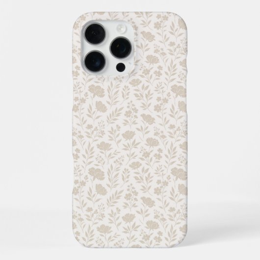 Luxury Minimal Botanical Pattern iPhoneケース (裏面)