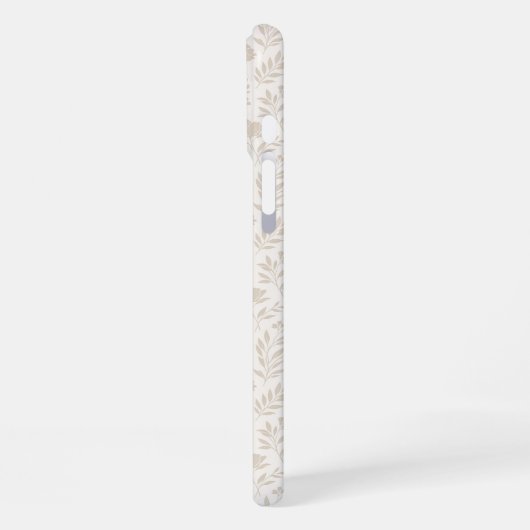 Luxury Minimal Botanical Pattern iPhoneケース (左側面)