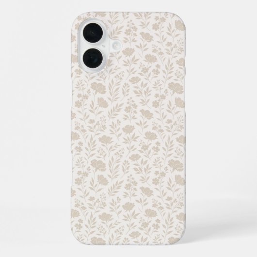 Luxury Minimal Botanical Pattern iPhoneケース (裏面)