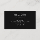 Luxury Minimal Business Card for Professionals 名刺 (裏面)