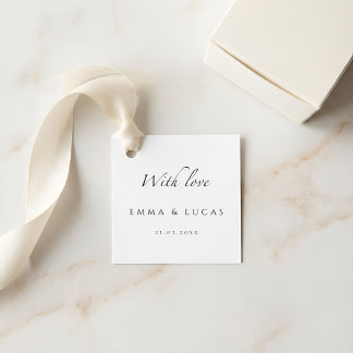 Luxury Minimal  | Elegant Modern Wedding Favor Tag フェイバータグ