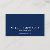 Luxury minimal elegant navy attorney at law 名刺 (正面)