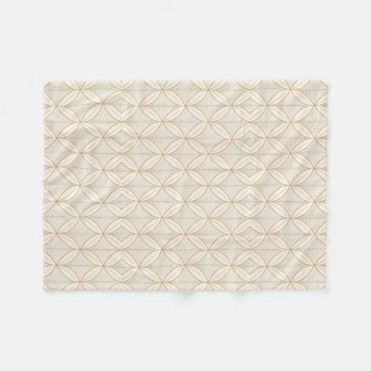 Luxury Minimal Geometric Seamless Pattern フリースブランケット (正面(横))