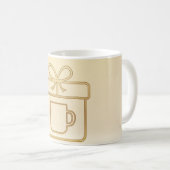 Luxury Minimal Golden Gift Icon Christm Mug, 11 oz コーヒーマグカップ (正面右)