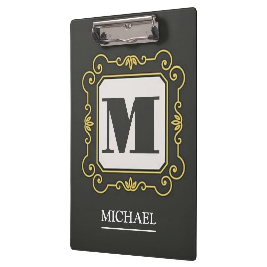 Luxury minimal Modern monogram クリップボード (左)