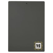 Luxury minimal Modern monogram クリップボード (裏面)