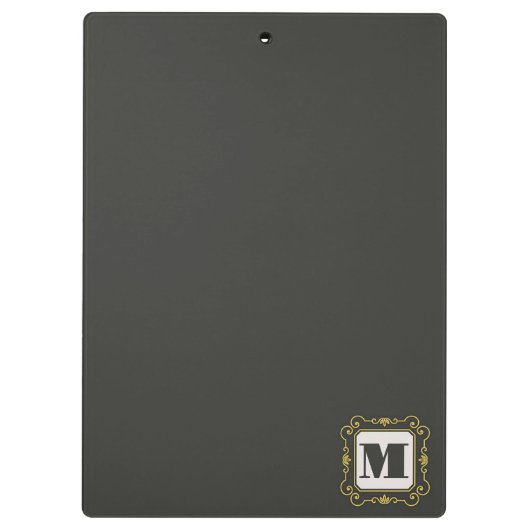 Luxury minimal Modern monogram クリップボード (裏面)