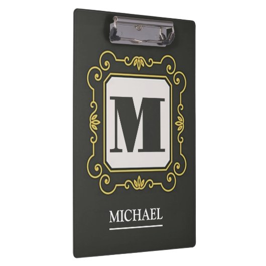 Luxury minimal Modern monogram クリップボード (右)