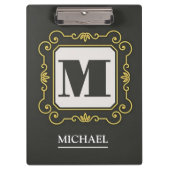 Luxury minimal Modern monogram クリップボード (正面)