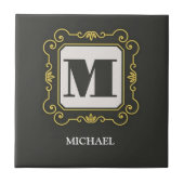 Luxury minimal Modern monogram タイル (正面)