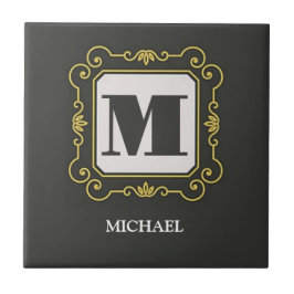 Luxury minimal Modern monogram タイル