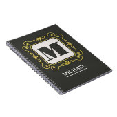 Luxury minimal Modern monogram ノートブック (右側)