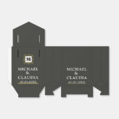 Luxury minimal Modern monogram フェイバーボックス (折り畳みなし)