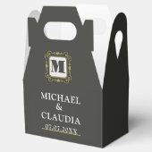 Luxury minimal Modern monogram フェイバーボックス (オープン)