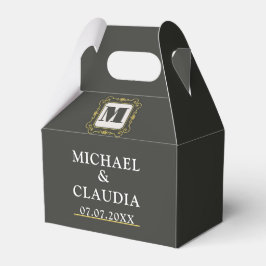 Luxury minimal Modern monogram フェイバーボックス