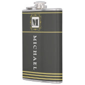 Luxury minimal Modern monogram フラスク (左)