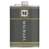 Luxury minimal Modern monogram フラスク (正面)