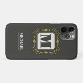 Luxury minimal Modern monogram Case-Mate iPhoneケース (裏面(横))