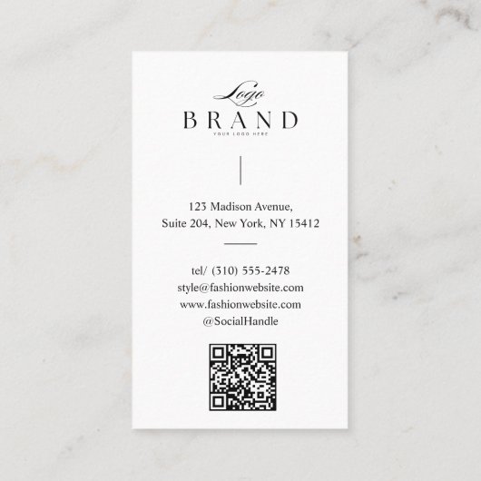 Luxury Minimal Modern Professional 2 Photo Logo 名刺 (裏面)