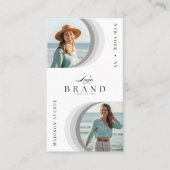 Luxury Minimal Modern Professional 2 Photo Logo 名刺 (正面)