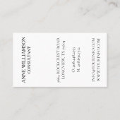 Luxury Minimal Modern Professional Photo Business 名刺 (裏面)