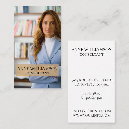 Luxury Minimal Modern Professional Photo Business 名刺 (正面/裏面)