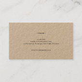 Luxury Minimal Monogram Black Ivory Chic Stylish 名刺 (裏面)