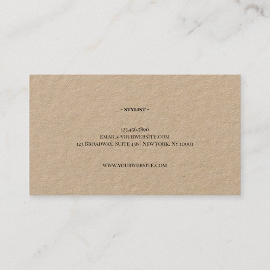 Luxury Minimal Monogram Black Ivory Chic Stylish 名刺 (裏面)