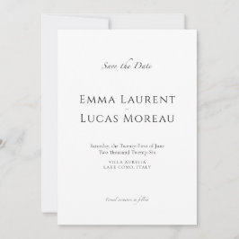 Luxury Minimal Save the Date Elegant Wedding セーブザデート