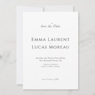Luxury Minimal Save the Date Elegant Wedding セーブザデート