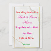 Luxury Minimal Wedding Invitation 7x5 – Editable E 招待状 (正面)