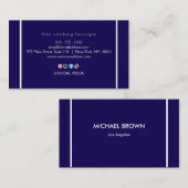Luxury Minimalist Ivory Boutique Business Card 名刺 (正面/裏面)