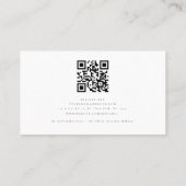 Luxury Minimalist QR Code Professional  名刺 (裏面)