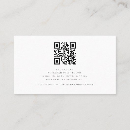 Luxury Minimalist QR Code Professional  名刺 (裏面)