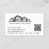 Luxury Minimalist Real Estate Chic Professional 名刺 (裏面)