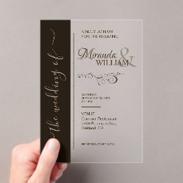 Luxury Minimalist Typography Wedding  アクリル招待状