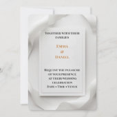 Luxury Minimalist Wedding Invitation Elegant Gold  招待状 (正面)