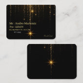 Luxury Modern Black and Gold Professional Business 名刺 (正面/裏面)