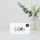 Luxury Modern Custom QR Code Beauty Business Card 名刺 (スタンド正面)