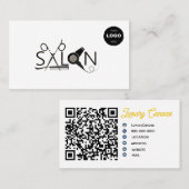 Luxury Modern Custom QR Code Beauty Business Card 名刺 (正面/裏面)