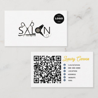 Luxury Modern Custom QR Code Beauty  Business Card 名刺