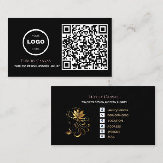 Luxury Modern Custom QR Code Beauty Business Card 名刺