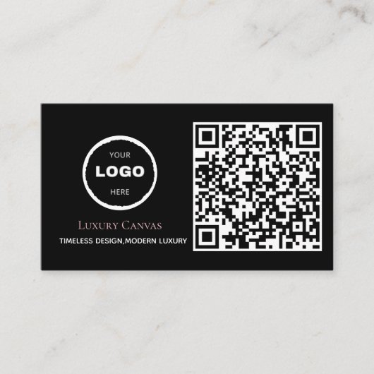 Luxury Modern Custom QR Code Beauty Business Card 名刺 (正面)