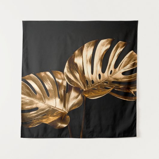Luxury modern design gold polygon background 3d re タペストリー (正面)