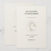 Luxury Modern Editorial Invitation Template 招待状 (正面/裏面)